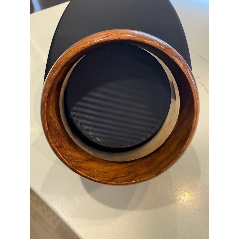 Wide Wood Resin Bangle Bracelet Brown Black Cream Statement Boho Artisan Cuff - Picture 2 of 6